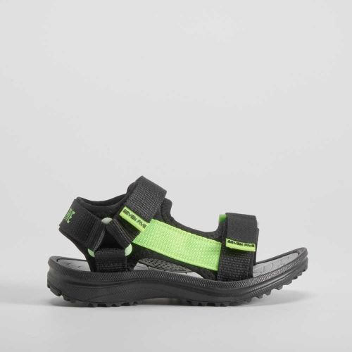 Sandalia deportiva negra y amarilla - Talla: 30 - Seven Five - Modalova