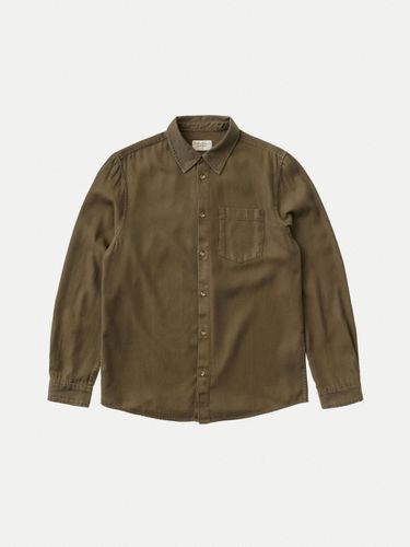 Chuck Fluid Twill Army Men's Organic Shirts X Small Sustainable Clothing - Nudie Jeans - Modalova