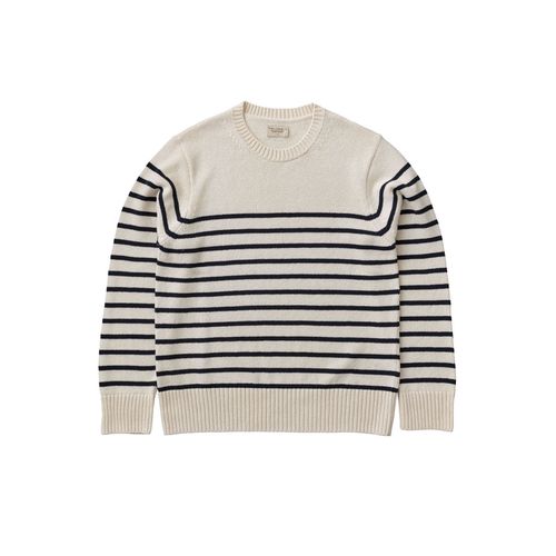 Hampus Recycled Stripe Offwhite/ Men's Organic Knits X Large Sustainable Clothing - Nudie Jeans - Modalova