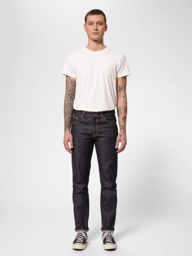 Gritty Jackson Dry Selvage Mid Waist Regular Straight Fit Organic Selvedge Jeans W24/L28 Sustainable Denim - Nudie Jeans - Modalova