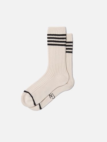 Men Tennis Socks Stripe Offwhite/Black Men's Organic One Size Sustainable Clothing - Nudie Jeans - Modalova
