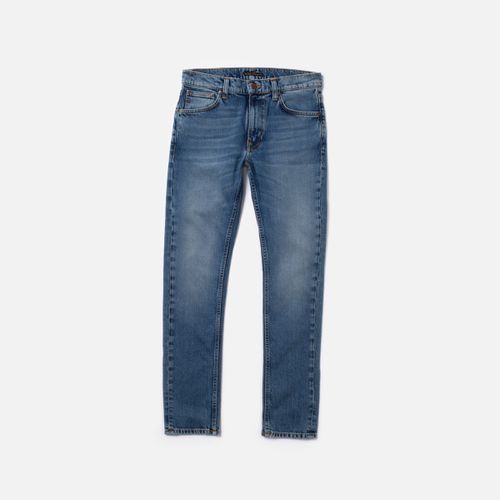 Lean Dean Dark Waters Mid Waist Slim Tapered Fit Men's Organic Jeans W28/L28 Sustainable Denim - Nudie Jeans - Modalova