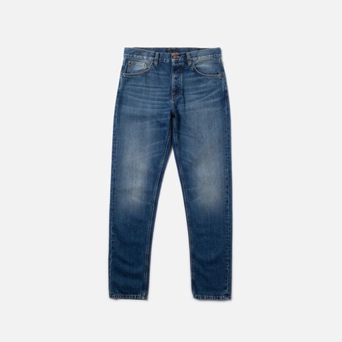 Steady Eddie II Heavy Rain Mid Waist Regular Tapered Fit Men's Organic Jeans W24/L28 Sustainable Denim - Nudie Jeans - Modalova