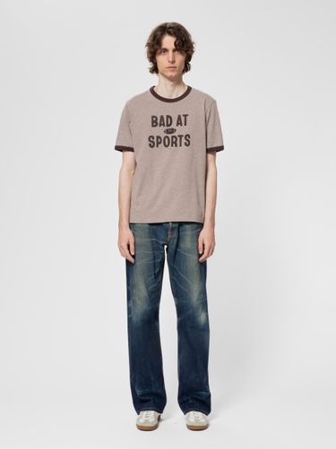 Ricky Bad At Sport T-Shirt Beigemelange Men's Organic T-shirts X Small Sustainable Clothing - Nudie Jeans - Modalova