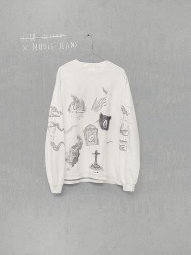 Rudi Doodle T-Shirt Offwhite Men's Organic T-shirts X Small Sustainable Clothing - Nudie Jeans - Modalova