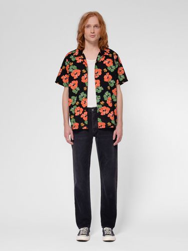 Arvid Flower Hawaii Shirt Black Men's Organic Shirts X Small Sustainable Clothing - Nudie Jeans - Modalova