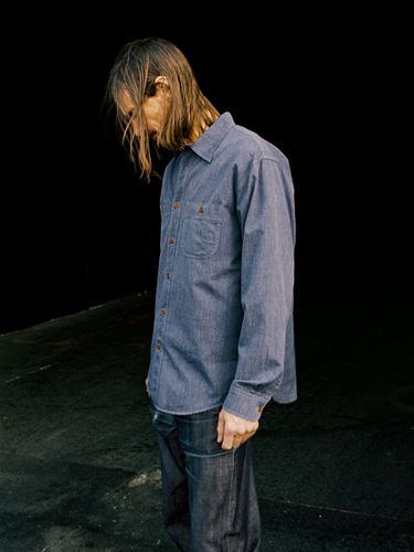 Julian Chambray Worker Shirt Men's Organic Shirts X Small Sustainable Clothing - Nudie Jeans - Modalova