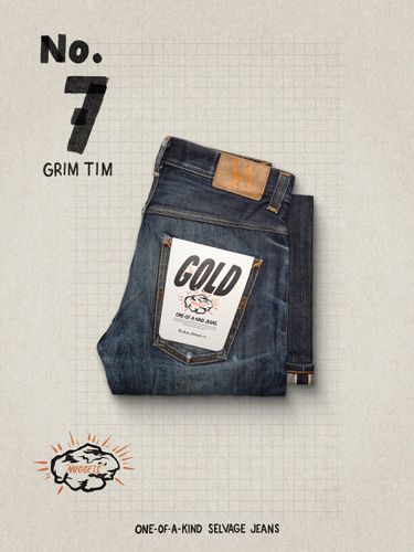 Re-use Gold #7 Men's Organic Jeans W32/L30 Sustainable Clothing - Nudie Jeans - Modalova