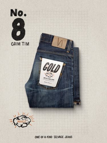 Re-use Gold #8 Men's Organic Jeans W30/L34 Sustainable Clothing - Nudie Jeans - Modalova