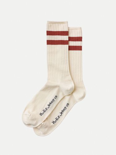 Amundsson Sport Socks Offwhite/Red Men's Organic Socks One Size Sustainable Clothing - Nudie Jeans - Modalova
