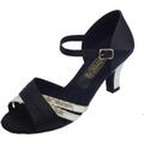 Sandalias 303 Raso nero Sat. Argento forma para mujer - Vitiello Dance Shoes - Modalova