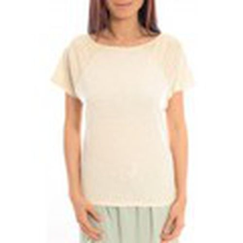 Camiseta T-Shirt Pointilleuse PO-TF02E13 Écru para mujer - Blune - Modalova