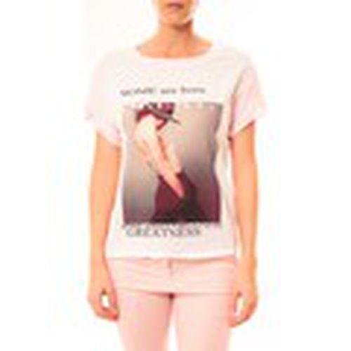 Camiseta Tee-shirt B005 Blanc/Rose para mujer - By La Vitrine - Modalova