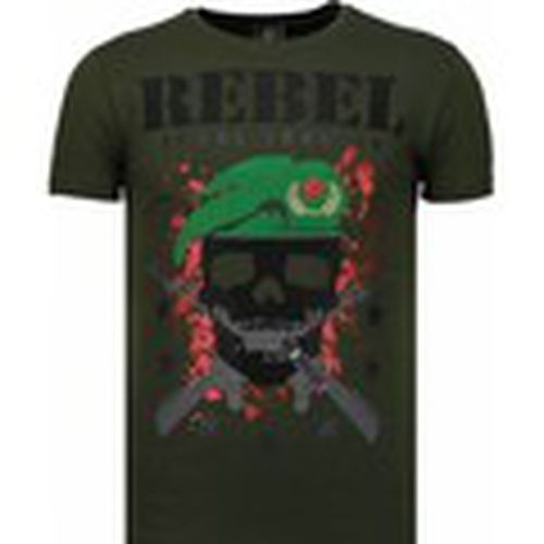 Camiseta Skull Rebel Rhinestone para hombre - Local Fanatic - Modalova