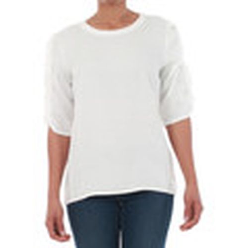 Camiseta 10196235 VMSEATTLE FRILL 2/4 TOP EXP SNOW WHITE para mujer - Vero Moda - Modalova