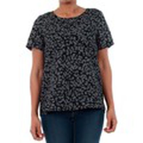Camiseta 10199847 VMHENNA FIFI S/S TOP SB2 BLACK/LEISE para mujer - Vero Moda - Modalova