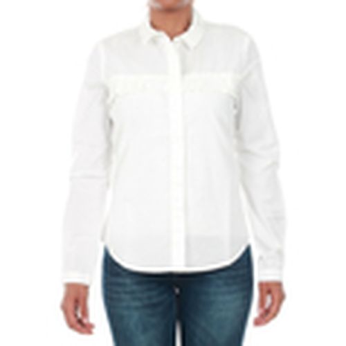 Camisa 15147295 JDYSILLE FRILL L/S SHIRT WVN WHITE para mujer - Jacqueline De Yong - Modalova