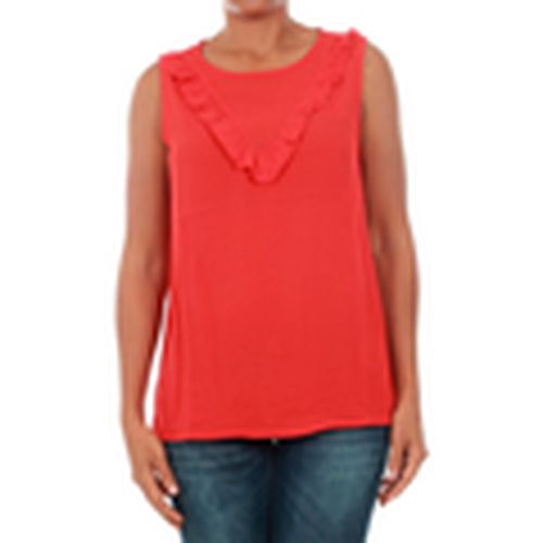Camiseta tirantes 15148076 JDYPINAR S/L FRILL TOP WVN HIGH RISK RED para mujer - Jacqueline De Yong - Modalova