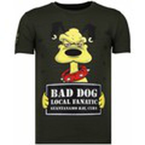 Camiseta Bad Dog Rhinestone para hombre - Local Fanatic - Modalova