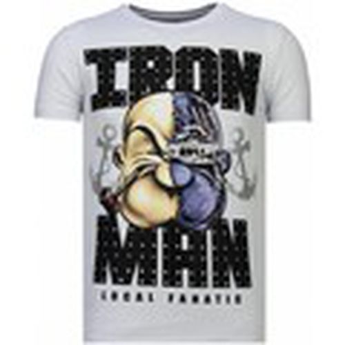Camiseta Iron Man Popeye Rhinestone para hombre - Local Fanatic - Modalova