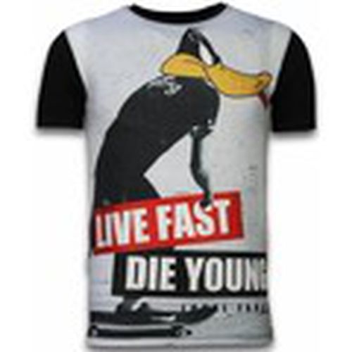 Camiseta Duck Live Fast Digital Rhinestone para hombre - Local Fanatic - Modalova