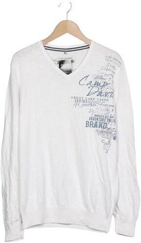 Herren Pullover, weiß, Gr. M, Baumwolle - Second Hand - Camp david - Modalova