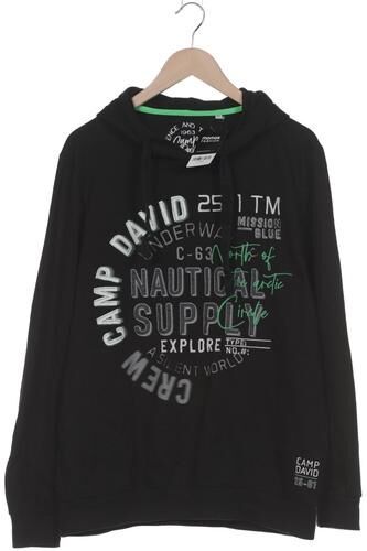 Herren Kapuzenpullover, schwarz, Gr. XL, Baumwolle, Synthetik - Second Hand - Camp david - Modalova