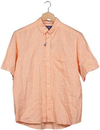 Herren Hemd, orange, Gr. 46, Leinen - Second Hand - Eton - Modalova