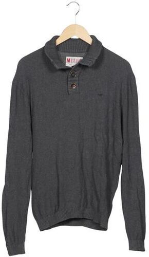 Herren Pullover, grau, Gr. M, Baumwolle - Second Hand - Mustang - Modalova