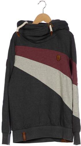 Herren Kapuzenpullover, grau, Gr. S, Baumwolle, Synthetik - Second Hand - Naketano - Modalova