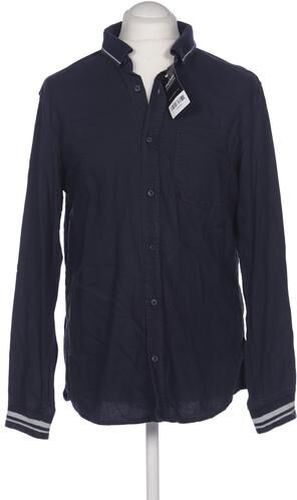 Herren Hemd, marineblau, Gr. M, Baumwolle - Second Hand - Reserved - Modalova