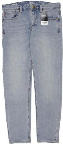 Herren Jeans, hellblau, Gr. W31 L32, Baumwolle, Leder, Elasthan - Second Hand - S. Oliver - Modalova