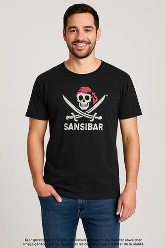 Herren T-Shirt, schwarz, Gr. M, Baumwolle - Second Hand - Sansibar - Modalova