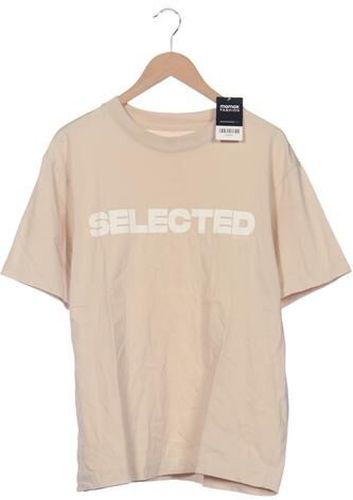Herren T-Shirt, beige, Gr. L, Baumwolle - Second Hand - Selected - Modalova