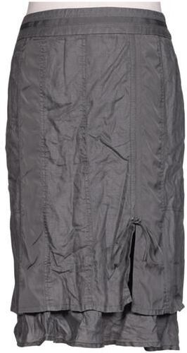 Damen Rock, grau, Gr. EU 42, Leinen, Synthetik - Second Hand - Bonita - Modalova