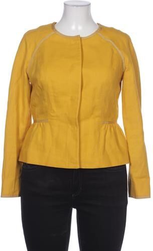 Damen Blazer, gelb, Gr. EU 38, Baumwolle, Leinen, Synthetik - Second Hand - Boden - Modalova