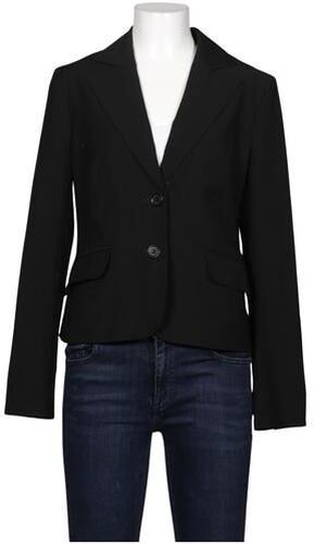 Damen Blazer, schwarz, Gr. EU 38, Elasthan, Synthetik, Viskose - Second Hand - Comma - Modalova