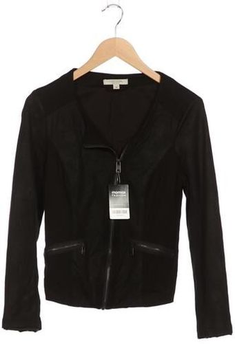 Damen Jacke, schwarz, Gr. EU 38, Elasthan, Synthetik, Viskose - Second Hand - Comma - Modalova