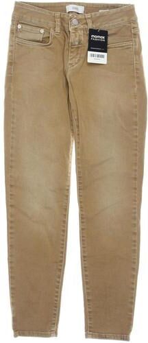 Damen Jeans, beige, Gr. W24 L26, Elasthan, Baumwolle - Second Hand - Closed - Modalova