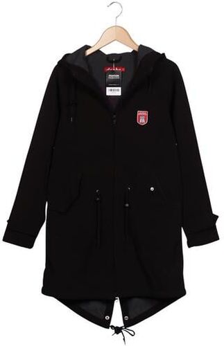 Damen Mantel, schwarz, Gr. EU 38, Synthetik - Second Hand - Derbe - Modalova