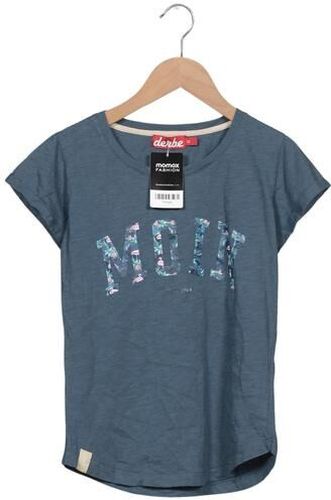 Damen T-Shirt, blau, Gr. XS, Baumwolle - Second Hand - Derbe - Modalova