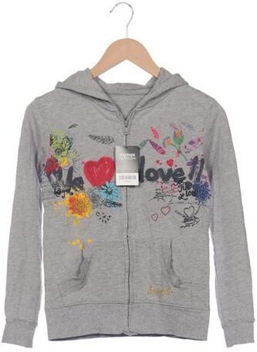 Damen Kapuzenpullover, grau, Gr. XS, Baumwolle, Synthetik - Second Hand - Desigual - Modalova