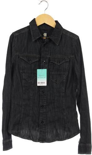 Damen Bluse, marineblau, Gr. XS, Baumwolle, Kunstleder - Second Hand - G STAR RAW - Modalova