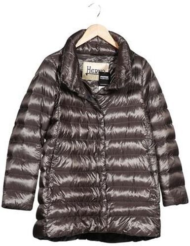 Damen Mantel, grau, Gr. EU 36 (IT 42), Baumwolle, Synthetik, Daunen - Second Hand - Herno - Modalova