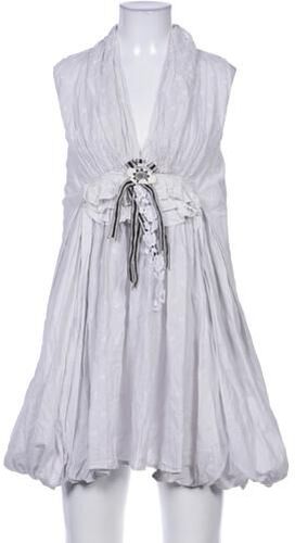 Damen Kleid, grau, Gr. EU 34, Baumwolle - Second Hand - High - Modalova