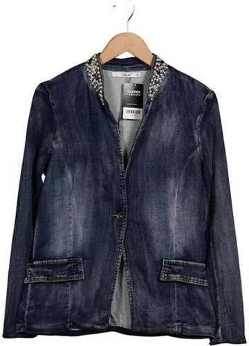 Damen Jacke, blau, Gr. M, Elasthan, Baumwolle, Synthetik - Second Hand - iSILK - Modalova