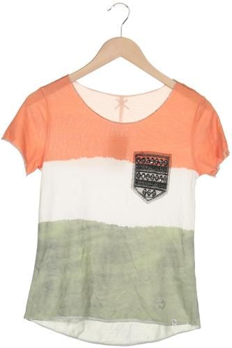 Damen T-Shirt, orange, Gr. XS, Synthetik, Viskose - Second Hand - Key largo - Modalova