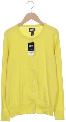Damen Strickjacke, gelb, Gr. S, Elasthan, Baumwolle, Synthetik - Second Hand - Lands End - Modalova