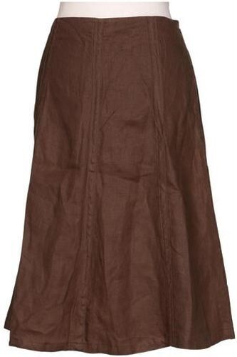Damen Rock, braun, Gr. EU 40 (US 8), Leinen - Second Hand - Lands End - Modalova