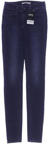 Damen Jeans, marineblau, Gr. W24 L31, Elasthan, Baumwolle, Leder, Synthetik - Second Hand - Levis - Modalova